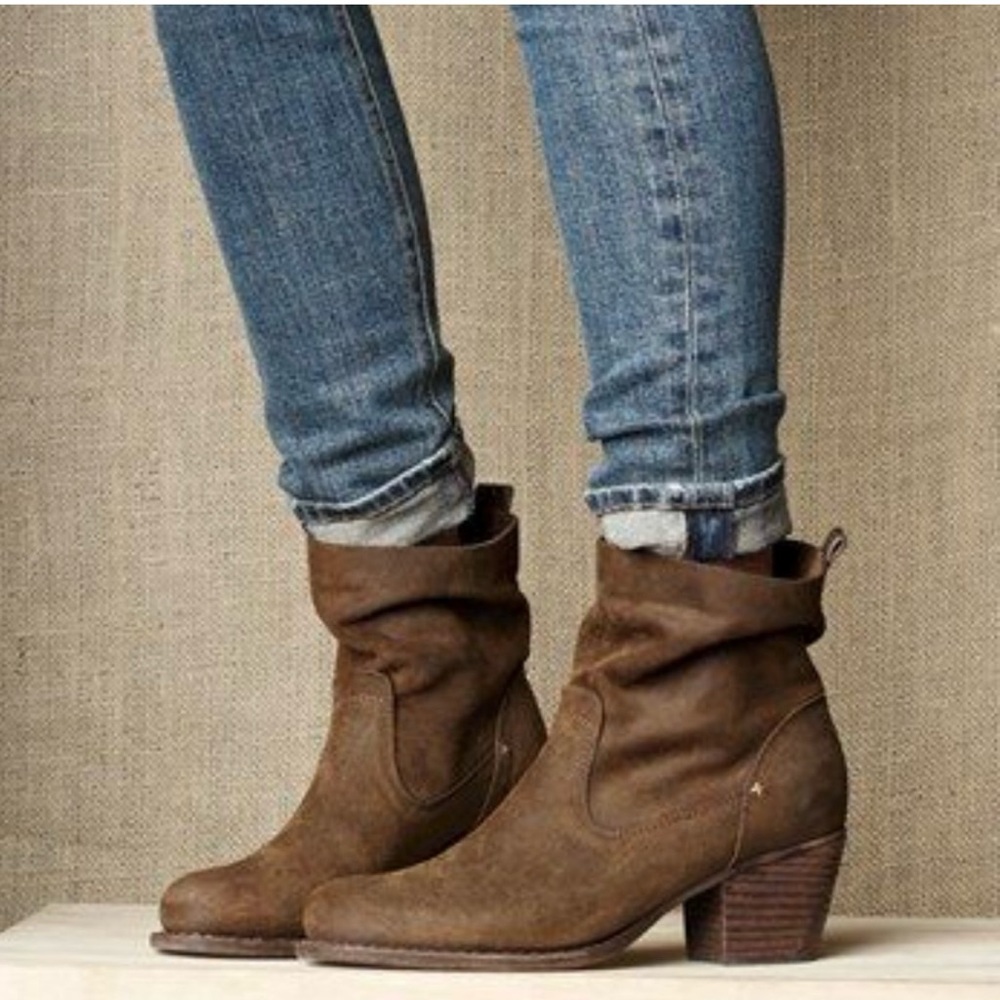 rag & bone Mercer ll Bootie in Brown Wax Suede, size 11